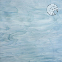 Oceanside Glass 838-52S-F 12x12 White/Colonial Blue Fusible eighth stock sheet