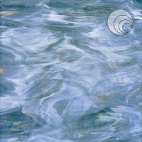 Oceanside Glass 838-74S-F 12x24 Steel Blue/ White Fusible quarter stock sheet
