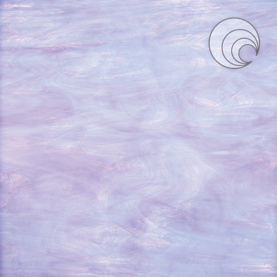 Oceanside Glass 843-71S-F 12x12 Pale Lavender/White eighth stock sheet