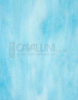 Wissmach Glass 87D 16x21 Sky Blue/White Opal quarter stock sheet