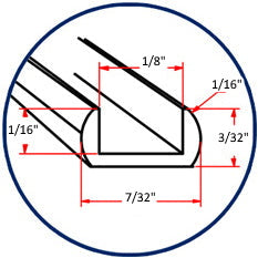 Lead Came U-Channel Cascade RU-98R (Ribbed face; B face 3/32) Full Box (116) 45Lbs NO OTHER DISCOUNTS