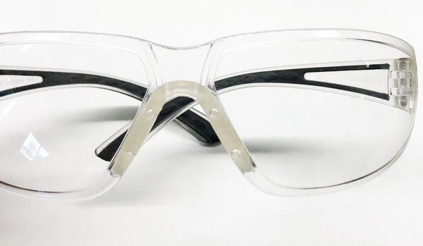 Safety Items Cortez Safety Glasses Clear/Black Temples Lens