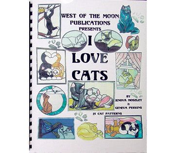 Stained Glass Books/Patterns/Dvd/Vhs I Love Cats By Moseley & Perkins Books - Stained Glass