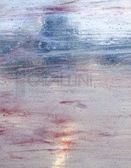 Kokomo Glass 118SPLP 16x21 Cloud White Pink quarter stock sheet