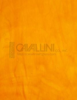 Kokomo Glass 254D 16x21 Variegated Orange Opalescent quarter stock sheet