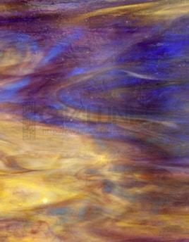 Kokomo Glass 266 16x21 Medium Red Violet/Blue/Yellow/Green Streaky quarter stock sheet