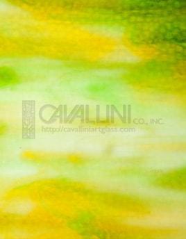 Kokomo Glass 28H-alt size 16x16 Green Opal/White/Tan Hammered quarter stock sheet