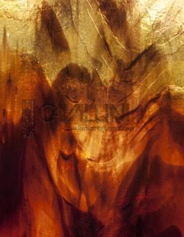 Kokomo Glass 47LL 16x21 Wispy Red Violet/Amber Cathedral quarter stock sheet