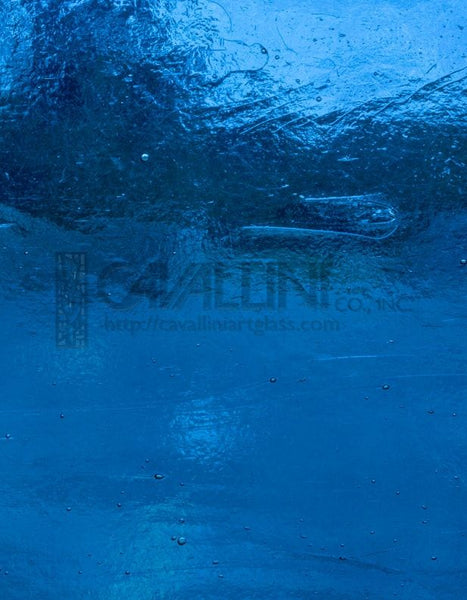Kokomo Glass 609 14x16 Dark Turquoise Blue Cathedral sixth stock sheet