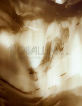 Kokomo Glass 61D 16x16 White/Brown Opalescent quarter stock sheet