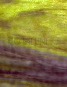 Kokomo Glass 72LG-alt size 32x21 Yellow Green/Red Violet Wispy Granite half stock sheet