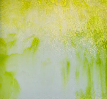 Kokomo Glass 92LH 16x16 Medium Light Olive Green/White Hammered quarter stock sheet