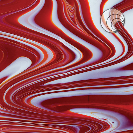 Oceanside Glass OA-355-1S-F 24x24 Strawberries & Cream OpalArt half stock sheet