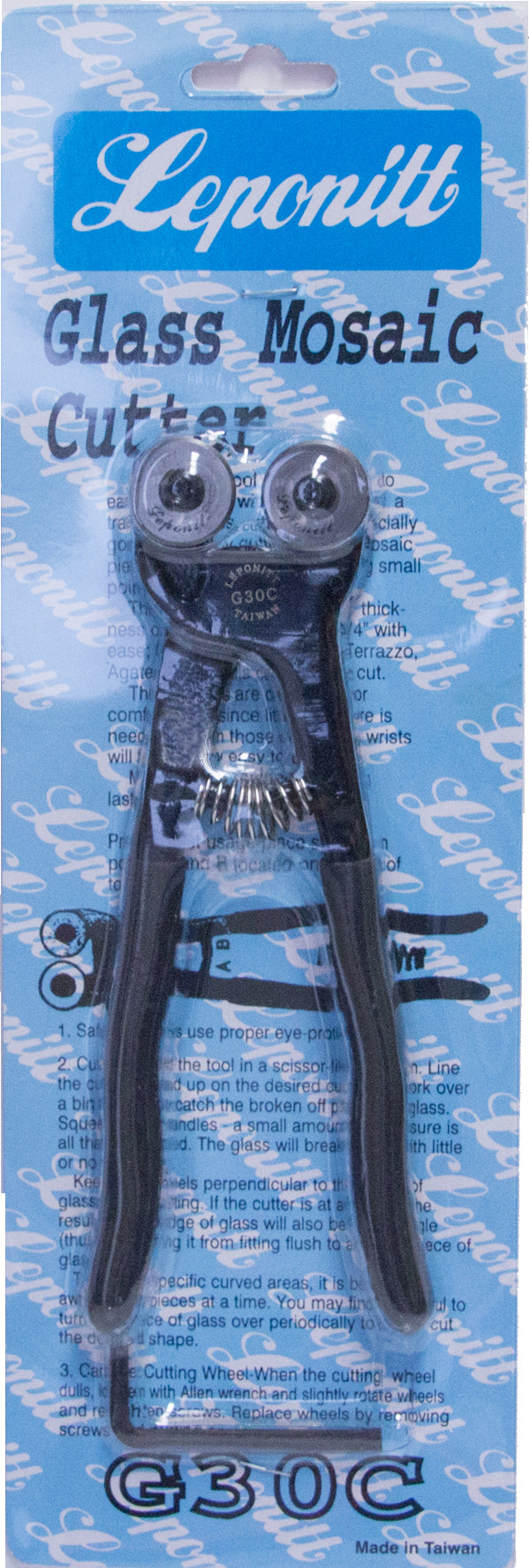 Mosaic Supplies Leponitt Mosaic Glass Cutter Double Sided Bevel Wheels