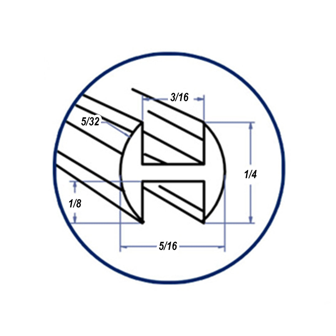 Lead Came H-Channel Round Cascade (Rh-7 (4%)  1/4" Box (57) 45Lbs NO OTHER DISCOUNTS