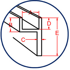Lead Came Y-Channel Cascade (SY-600) .156"  Box (21) 45lb box NO OTHER DISCOUNTS