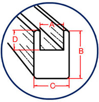 Lead Came U-Channel Square Cascade SU-385 ( B-Face 3/8")  Full Box Lead Came (19)  45Lbs NO OTHER DISCOUNTS