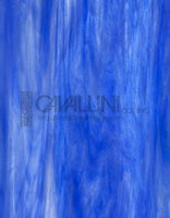 Wissmach Glass WO-118 16x21 Blue/White Wispy quarter stock sheet