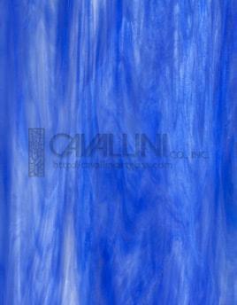 Wissmach Glass WO-118 16x21 Blue/White Wispy quarter stock sheet
