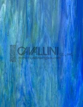 Wissmach Glass WO-197 32x42 Blue/Green Wispy full stock sheet 7100000
