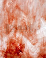 Wissmach Glass WO-36 32x42 Flamingo Salmon/White Wispy full stock sheet