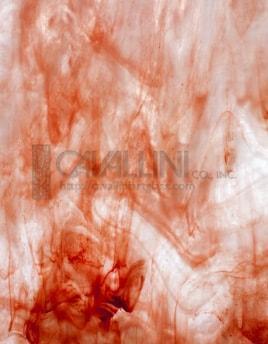 Wissmach Glass WO-36 32x42 Flamingo Salmon/White Wispy full stock sheet