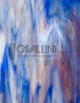 Wissmach Glass WO-437 21x32 Blue/Purple/White Wispy half stock sheet