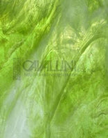 Wissmach Glass WO-57 14x16 Lime Green/Amber/Clear Wispy sixth stock sheet