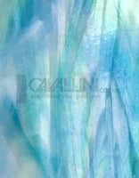 Wissmach Glass WO-87 IRID 14x16 Sky Blue Wispy Iridescent sixth stock sheet