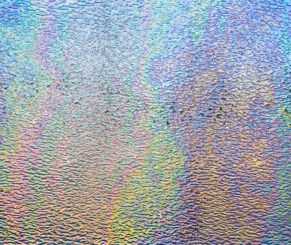 Wissmach Glass 01G IRID 32x21 Clear Granite Iridescent half stock sheet
