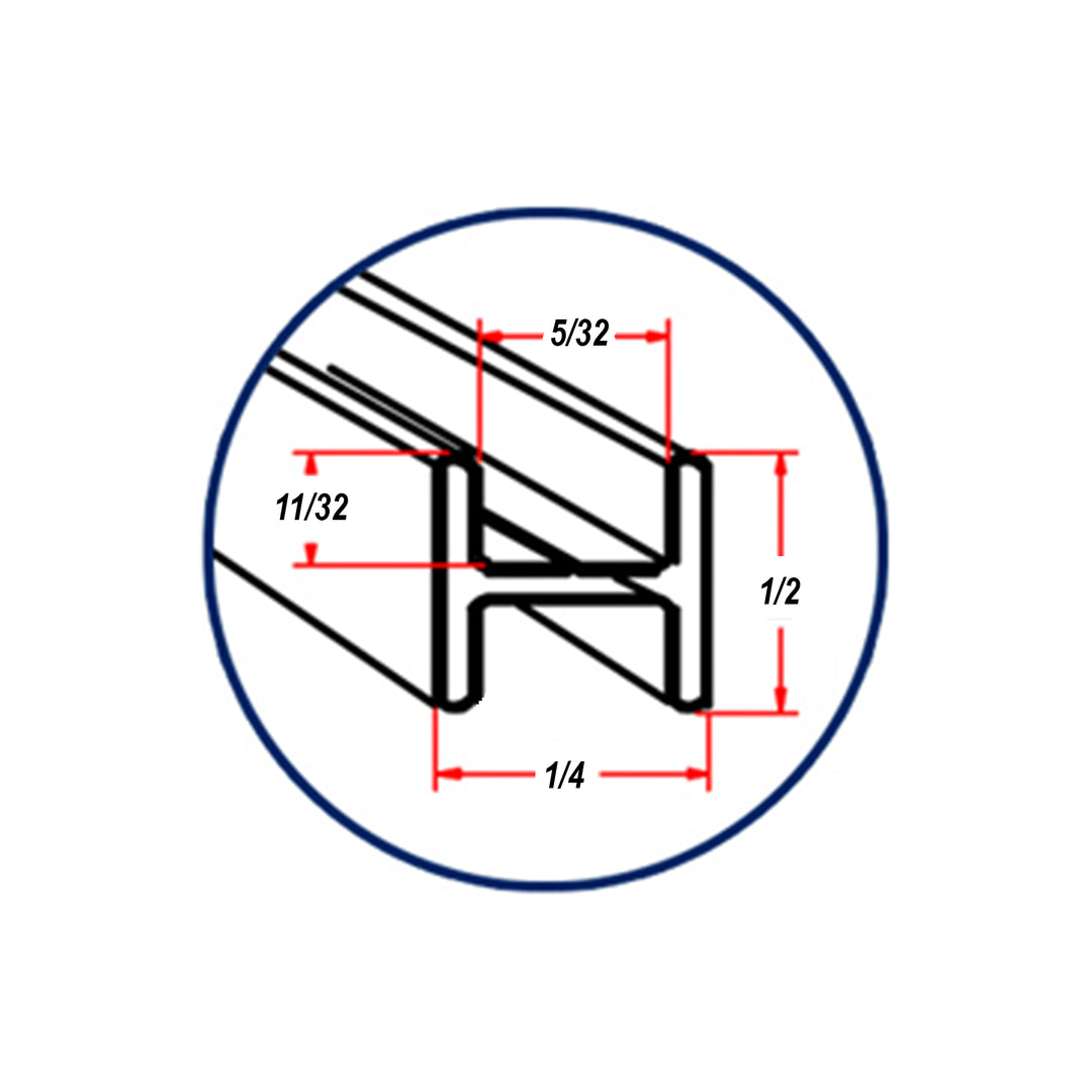 Zinc Cascade ZH-500 - 1/2" X 5/32" H Flat Zinc - Singles