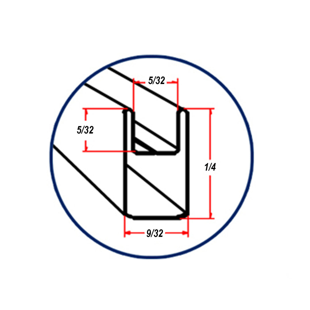 Zinc Cascade 2501 1/4" U Zinc- Singles