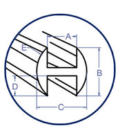 Lead Came H-Channel Round Cascade (Rh-40 4%) 5/16" Singles