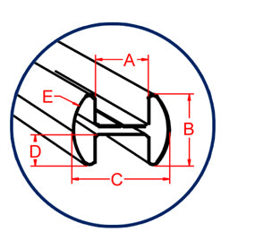 Brass Cascade BRH-316 - 3/16" (B Face) H Round Brass - Full Box ( 89 )