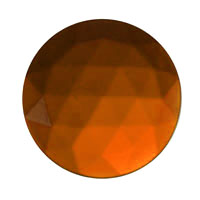 Gems 15mm Round Faceted Jewel Dark Amber