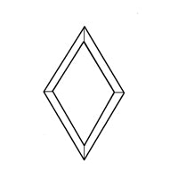 Individual Bevels Diamond 1-3/4 X 3 Bevels