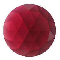 Gems 25mm Round Faceted Jewel Gold Pink