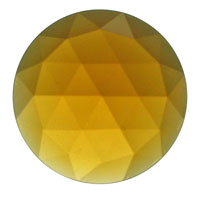 Gems 25mm Round Faceted Jewel Light Amber