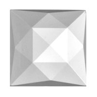 Gems 25mm Square Faceted Jewel Clear/Crystal