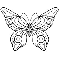 BEVEL CLUSTER BUTTERFLY 7 9/16 X 5 11/16 23PCS