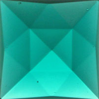 Gems 25mm Square Faceted Jewel Teal