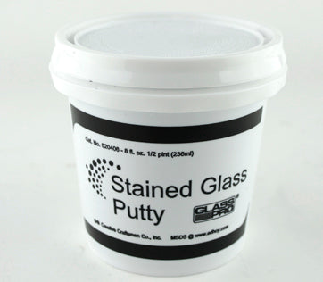 Stained Glass Putty Glasspro Putty Black 1/2 Pint