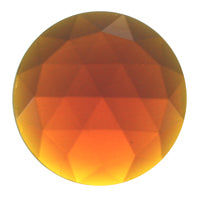Gems 25mm Round Faceted Jewel Dark Amber