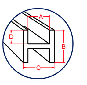 Lead Came H-Channel Flat Cascade (FH-45) 3/8" Full Box (35) 45Lbs