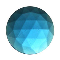 Gems 15mm Round Faceted Jewel Turquoise