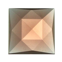 Gems 18mm Square Faceted Jewel Peach