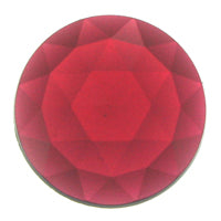 Gems 20mm Round Faceted Jewel Gold Pink