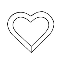 Individual Bevels 4" X 4-1/2" Heart Bevel