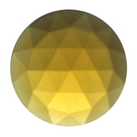Gems 15mm Round Faceted Jewel Light Amber