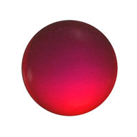 Gems 15mm Round Smooth Jewel Red